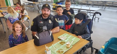Officer Fleming meets students