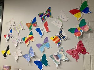 8th Graders Create Butterflies in Honor of Holocaust Victims Following Study