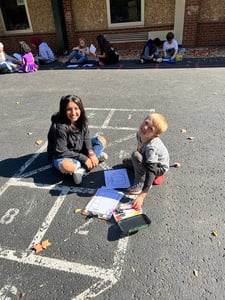 Seventh Graders Enjoy Time With First Grade Buddies