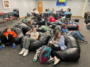 Students Enjoying Chill Out & Read Challenge Activities
