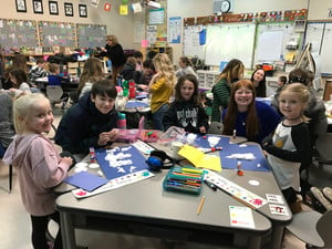 Seventh Grade Team Adventure Works With 1st Grade Buddies