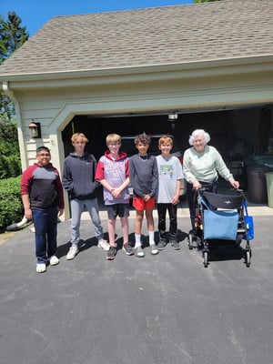 58 7th Graders Participate in Spring Clean & Green to Help Local Seniors