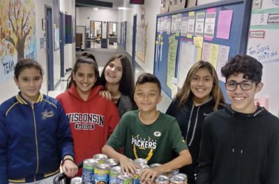 Greendale Middle School Students Soup Drive