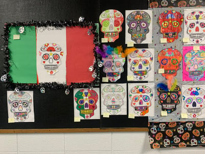 Students Create Calaveras in Spanish Class - Photo Number 1