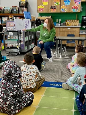 Students Enjoy Guests Reading Stories as a Send Off to Winter Break