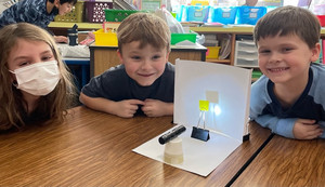 First Graders Are Exploring Light and Shadow