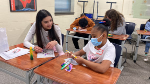 Spanish 5 & 6 Students Meet Their Elementary Pen Pals