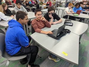High School Computer Science Students Do Activity With 8th Graders and Share Insight