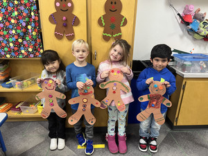 4K Friends Excited About Gingerbread Man Projects