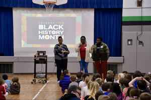Students Enjoy Hearing Guest Readers at Black History Month Read-Aloud Assemblies