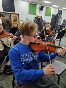 Orchestra Preparing for a Great Spring Concert