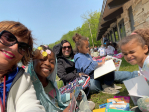 Everyone Enjoyed the All-School Walk to Scout Lake to Read