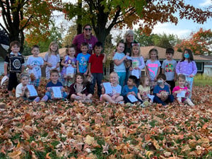 Fall Walk Hones Five Senses for 4K Students