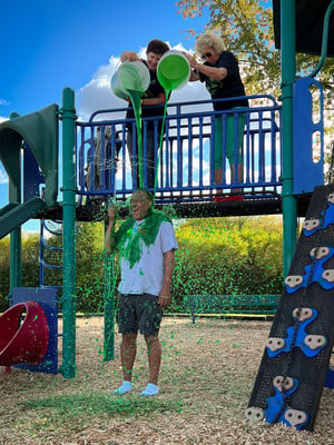 Principal Brock Gets "Slimed" After School Has 400+ Registrations for Fundraiser Fun Run, Walk & Roll