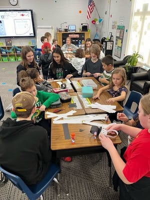 First and Second Graders Meet With Seventh Grade Buddies