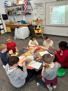 First and Fifth Graders Work Together on Martin Luther King Projects