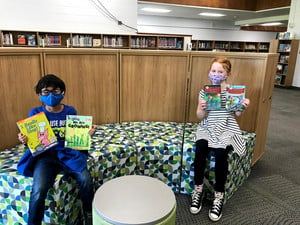 Students Enjoying New Library Space