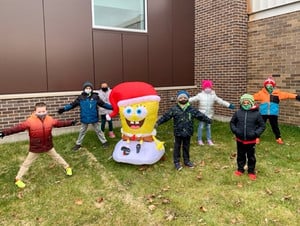 Students Take an Online Break With SpongeBob