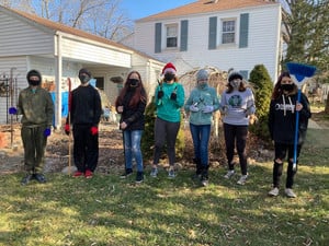 Kind Students Help With Fall Yard Clean Up of Area Senior Citizens