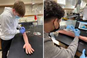 PLTW Principles of Biomedical Science Students Study Aspects of Blood