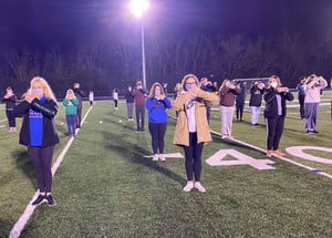 Marching Band Marched Together for the 1st Time Since Rose Parade