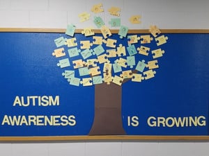 First Grade Classes Create Autism Awareness Bulletin Board