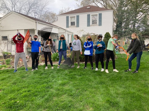 Girl Scout Troop 8035 and Robotics Team ALIEN Help Local Seniors